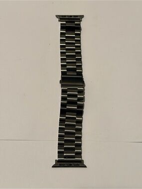 Men's Stainless Steel Link Watch Band - Black